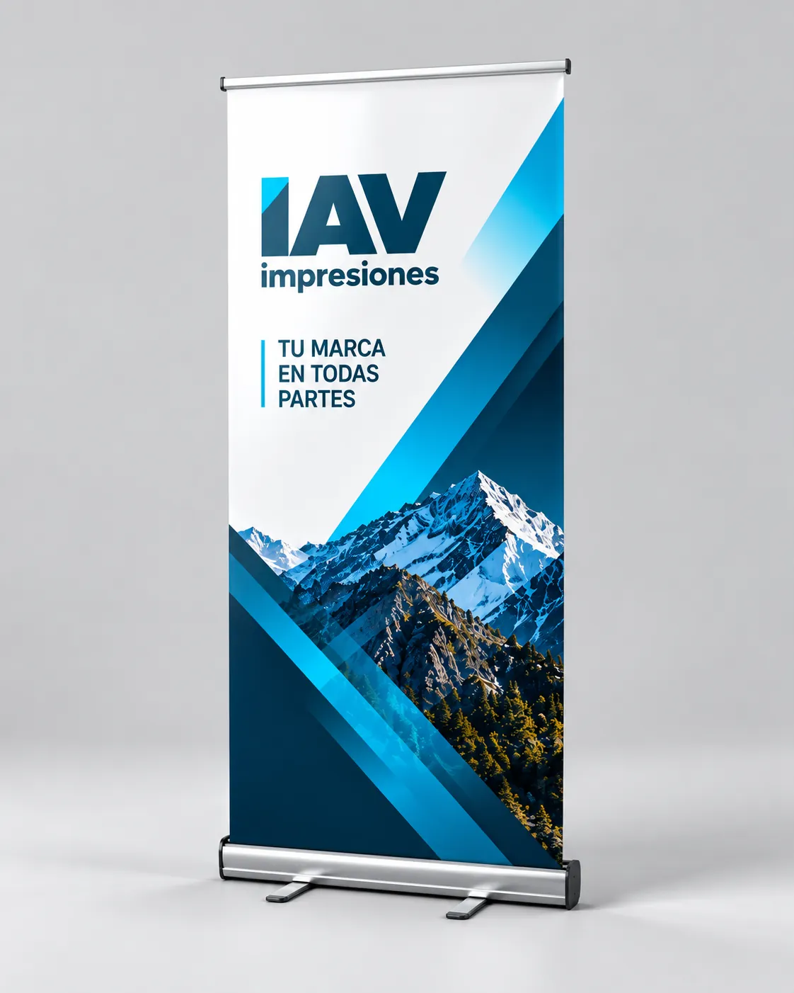 Roll up con el logo IAV